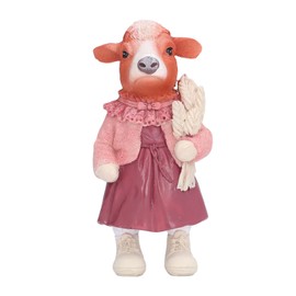 Innovative Animal Couple Decorations Hand Made Resin Microlandscape Ornament for Garden Office Home 5.9in W272