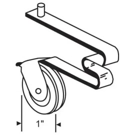 Marvin Patio Screen Door Roller Marvin & Atrium 1" Nylon Wheel 10-306