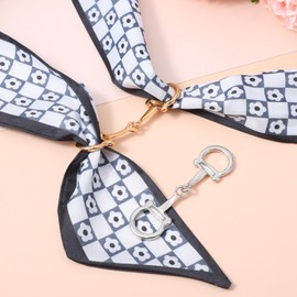 ValueBargain Horsebit Silk Scarf Buckle 2 Pcs - Luxury Metal Scarf Ring Clasp for Women, Gold & Silver Vintage Muffler Accessories (Elegant Horsebit Design)