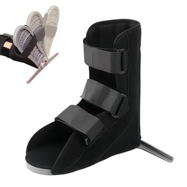 Bota Ortopedica, Ortopedica Inmovilizador de Tobillo Y Pie, Placa de Acero que Estabiliza la Pierna, Agujeros Transpirables Integrados, Ideal para Esguinces o Fracturas de Tobillo o Pie (Talla M)