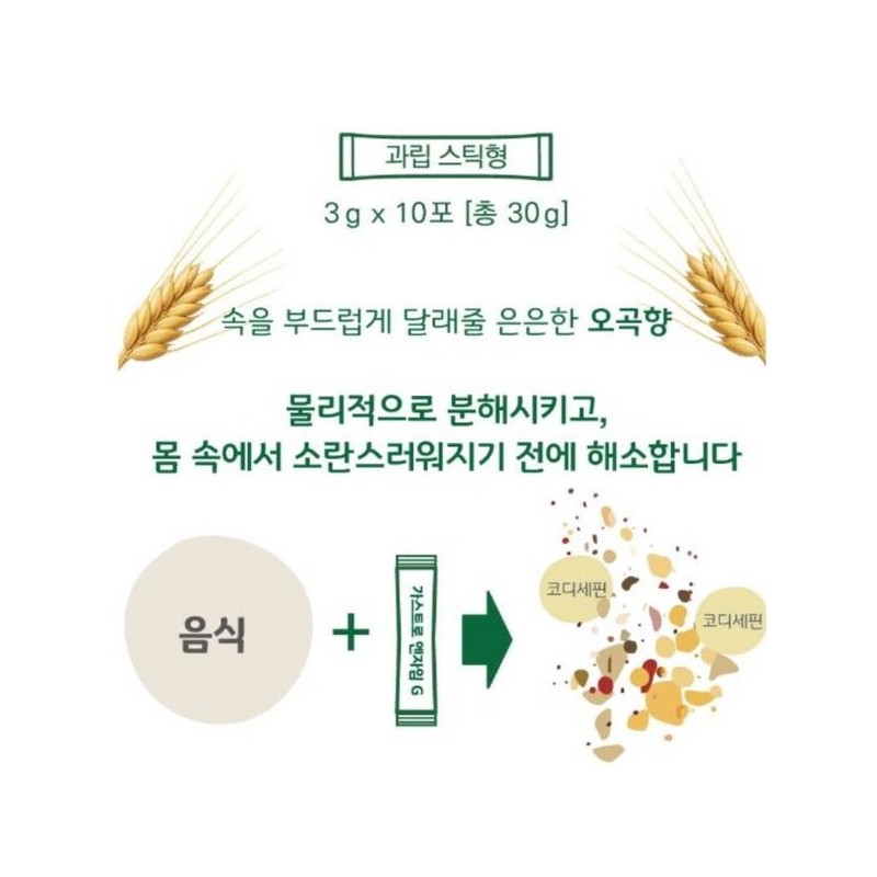 바이셀 가스트로 엔자임 G 특허균주 발효물 아밀라아제 코디세핀 포스트바이오틱스 10포