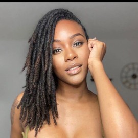 Loc Extension Human Hair 0.6cm Width 10 Inch 20 Strands Natural Black Full Handmade Permanent Locs Can Be Dyed and Bleached for Women Men Kids Dreadlock Extensions Real Human Hair