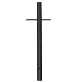 Cast Iron Light Post 80 Inch Height - 3 Inch Diameter Direct Burial Outdoor Lamp Post with Cross Arm, Weather Resistant Black for Driveway, Front Yard & Pathways‌