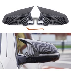 BDBO Mirror Caps for F10 - Durable Quality Carbon Fiber Look, Mirror Covers Compatible with F10 F11 F18 5-Series 2014-2018 - Upgrade Your Ride Now