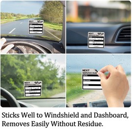 GUEER for Oil Change Stickers 300 Pcs 2x 2 Service Black Stickers, Next Service Due Reminder Sticker Labels, Easy to Write on, Easy to Peel with No Residue