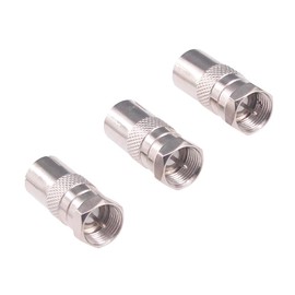 RFaha 10pcs RF Coaxial Adapter F Type Screw Male to TV Aerial Connector Female Socket TV FM PAL Converter(F86-10)