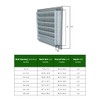 Byson 12" x 12" Aluminum Gable Vent - Anodized Aluminum