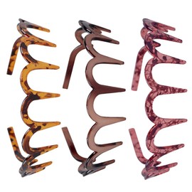 Beaupretty 3Pcs Headband Plastic Sharks Hair Comb Headband Non Slip Teeth Head Comb Claw Hair Hoop Hair Band Headdress Womens Hair Bands