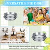 wutfuooo 4 Pcs Stainless Steel Pie Pan Set 7.87",8.66",9.45",10.24" Pizza