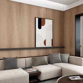 TOTIO Walnut Wood Peel and Stick Wallpaper Light Brown Wood Grain Contact Paper Bubble-Free Design Matte Thickened 16x78inch Waterproof Counter Top Stick Paper Self-Adhesive Vinyl Wrap for Cabinets