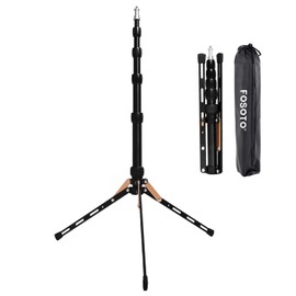 FOSOTO Compact Light Stand, Mini Tripod, Storage Length: 12.8 inches (32.5 cm), Aluminum, Total Height: 48.4 inches (123 cm), Lightweight, Clip-on Strobe, Umbrella, For Photography, Selfies, Lighting,