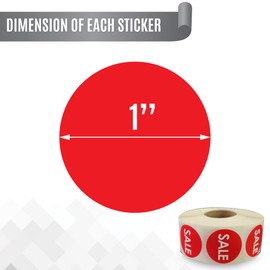 1000 Stickers Roll 50 Percent Permanent 1 Inch Round Label Sticker