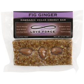 Love Force Rawganic Vegan Energy Bar, Fig Ginger, 3 Ounce