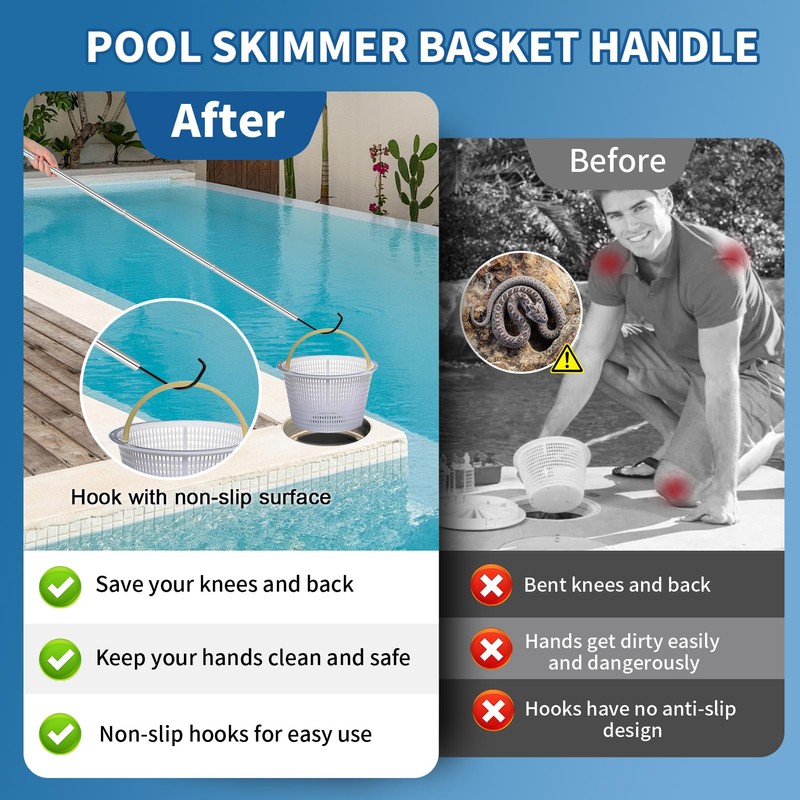 Pool Retrieval Hook for All Robotic Pool Cleaner 68" with