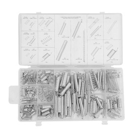 200 Piece Assorted Spring Set, Compression Spring Extension Spring Assortment Kit, with Box 20 Sizes