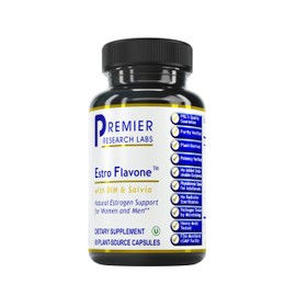 Premier Research Labs Estro Flavone - Supports Healthy Estrogen Metabolism & Cell Cycle Activity in Women & Men - Features Comprehensive Botanical Blend Formula with DIM - 60 Plant-Source Capsules