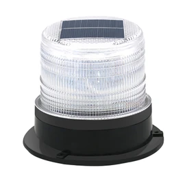 RISOON Solar Strobe Warning Safety Flashing Light:Ceiling Strobe Lamp with Strong Magnetic Base Waterproof for Construction, Traffic, Factory, Crane Tower, Boat Navigation (Red+Blue Light)