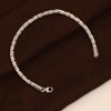 LeCalla Solid 925 Sterling Silver Byzantine Bracelet for Men Women