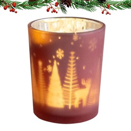 Candelero de decoración navideña, Candelero de Navidad,Vela Decorativa para Festivales | Decoraciones de Mesa Portavelas candelita, para centros de Mesa, decoración de Bodas