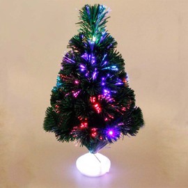 45 cm Christmas Tree Main Artificial Christmas Tree Fibre Optic Christmas Tree Actuated with Colour Changing Light Shrubbery Xmax by Yunhigh – Multicoloured