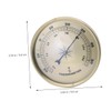 Mipcase Round Decorative Thermometer Metal Digital Gauge for Outdoor Patio