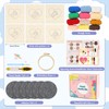 AIRDEA Punch Needle Coasters Kits for Adults Heart Embroidery Kit