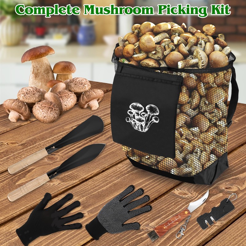 6 PCS Mushroom Foraging Kit, Anglecai Mushroom Collecting Tools Includes