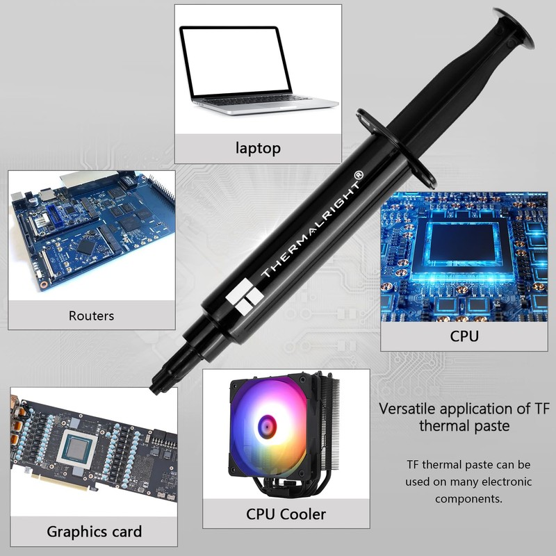 Thermalright TF7 8g Thermal Paste Compound for CPU/GPU/All Coolers,Thermal Conductivity
