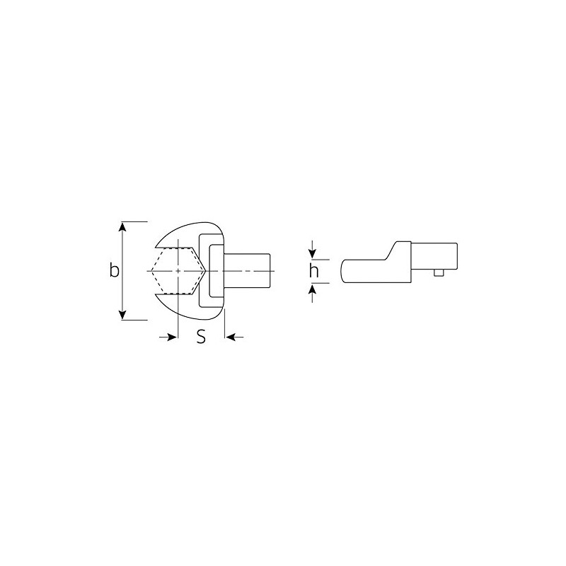 STAHLWILLE 731/40-17 Torque Wrench Replacement Head (Spanner) (58214017)