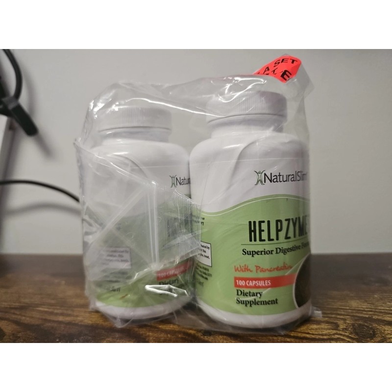NaturalSlim Helpzymes 2-Pack Digestive Formula Capsules EX10/25