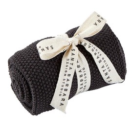 Santa Barbara Design Studio Dish Towel Table Sugar Collection 100% Knitted Cotton, 15.5" x 24", Charcoal