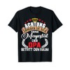 T-Shirt with German Text "Achtung seine Majestät der Opa Vatertag"