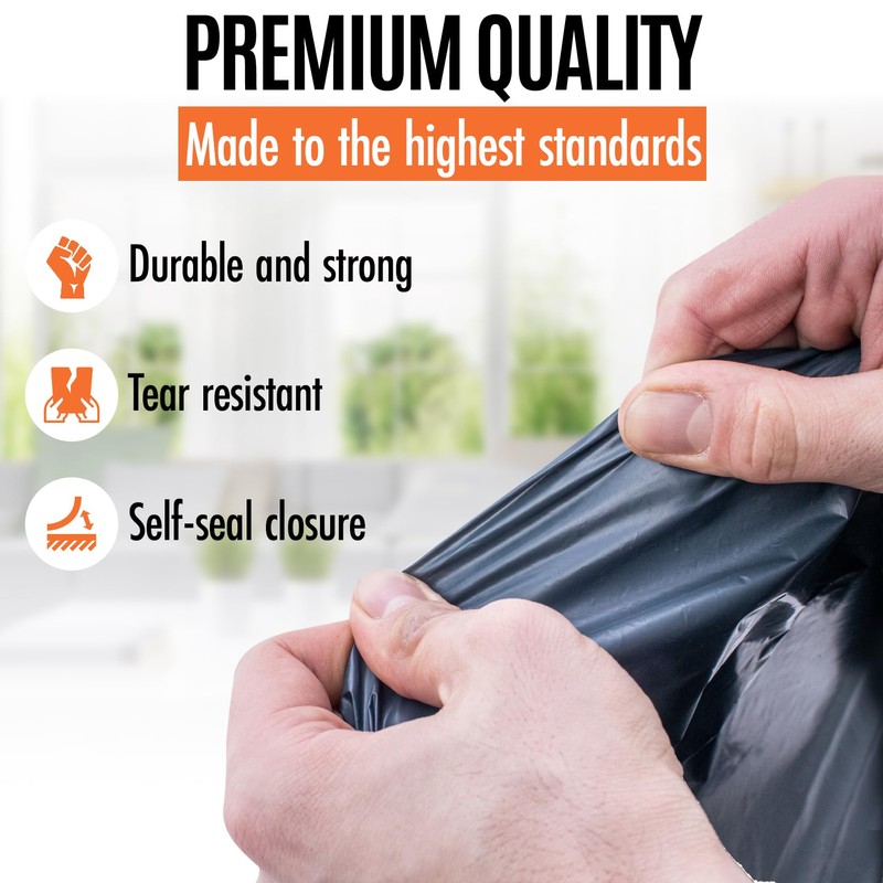Large Mailing Bags by Calzette Extra Strong Polythene Grey Mail