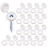 BUXIMN 150pcs Plastic Hinged Screw Covers Caps, Flolding Screw Cap