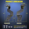 Nilight Ditch Light Brackets Hood Hinges Mount Bracket Kit for