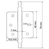 KOTARBAU Decorative Hinges, Furniture Band-Style Hinges, Universal, Rust-Resistant, Old Brass,