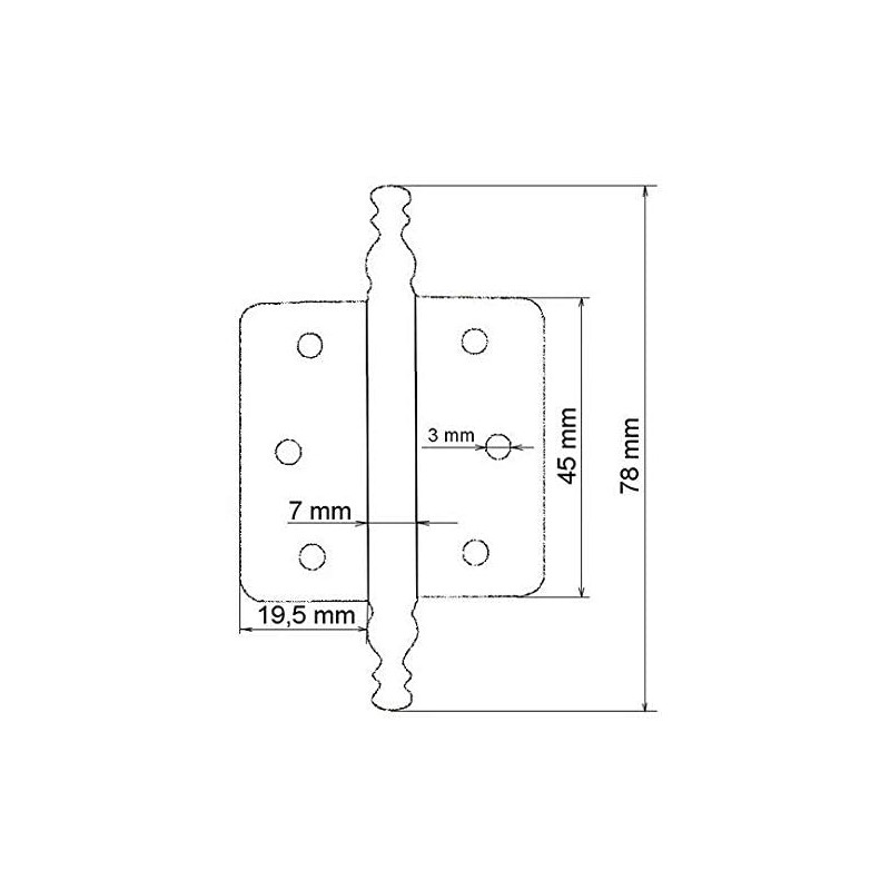 KOTARBAU Decorative Hinges, Furniture Band-Style Hinges, Universal, Rust-Resistant, Old Brass,