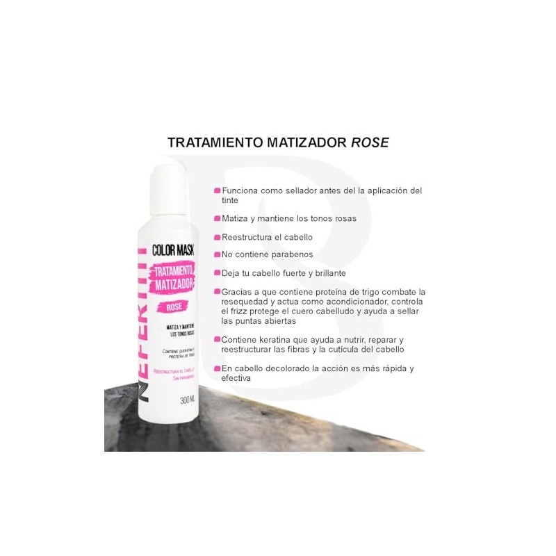 Nefertiti Tratamiento Matizador Rosa Nefertiti Rose Con Keratina Para El