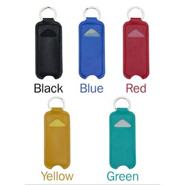 KOYOKOMA Lip Balm Case Holder with Ring Portable Lip Carrying Men's Women's Accessories, red