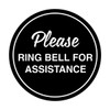 Signs ByLITA Circle Please Ring Bell For Assistance Wall or