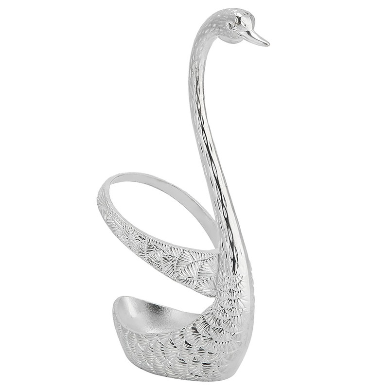 Stainless Steel Spoon Tableware Kit with Zinc Alloy Swan Shape