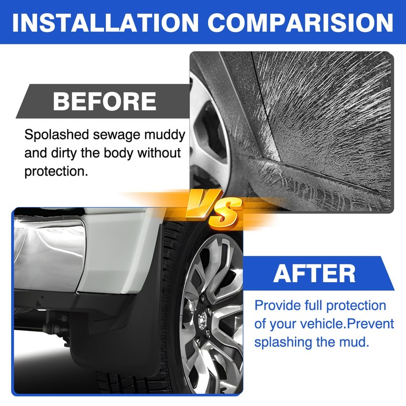 Autorder Mud Flaps Splash Guards for 2019-2022 2023 2024 Dodge