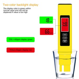 Water Tester Digital TDS Measuring Pen - PH, EC and Temperature Meter Professiona 3 in 1, 0-9999 Ppm Accurate PPM Meter for Drinking Water Test, Coffee, Swimming Pool, Aquarium