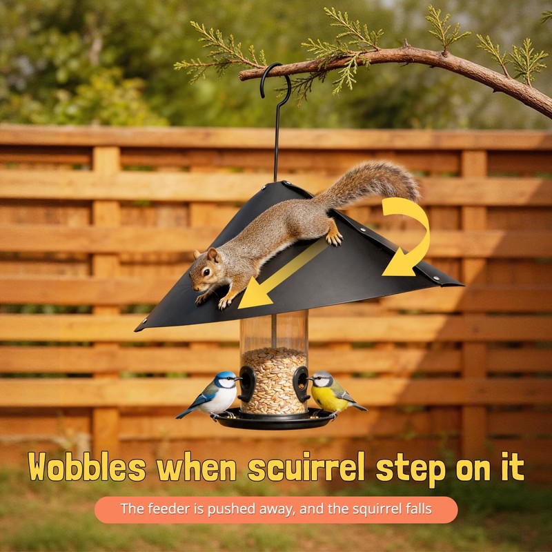 Squirrel Baffle for Bird Feeder Pole, Squirrel Guard Defender, Squirrel