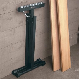 Ball Bearing Roller Stand (28-3/4" - 47") w/ 8 Steel Balls - Heavy Duty Saw Stand for Table Saws, Band Saws, Planers, & Drill Presses - Adjustable Roller Stand Folds Flat for Easy Storage