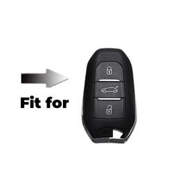 Happyit Zinc Alloy Car Key Case Shell for Peugeot 2008 3008 4008 5008 308 408 508 Citroen C1 C2 C4 C6 C3-XR Picasso Grand DS3 DS5 (Grey)