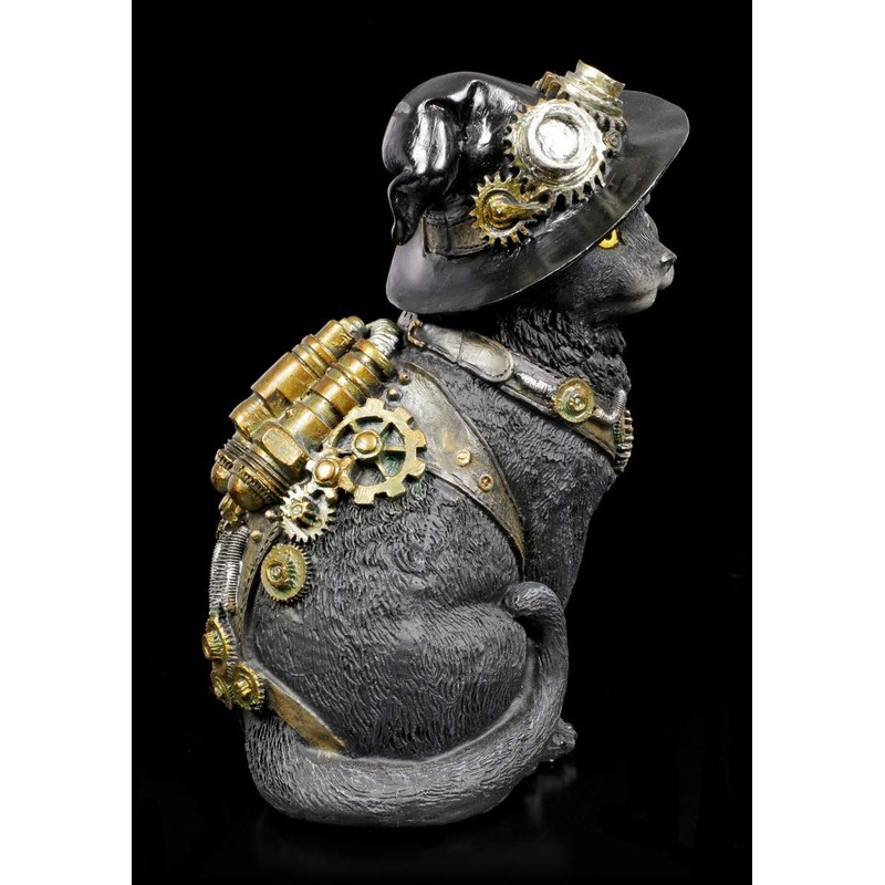 Fantasy Steampunk Cat Figurine - Clockwork Kitty | Decorative Figurine,
