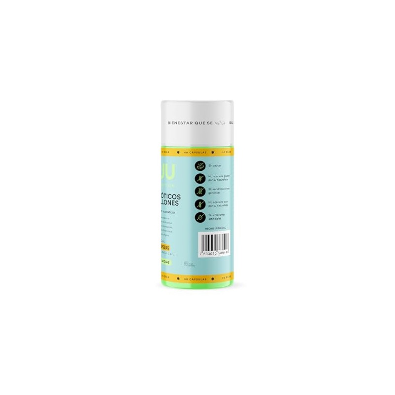 WU Nutrition Probiticos 60 Billones UFC Simbiticos con Lactobacillus e