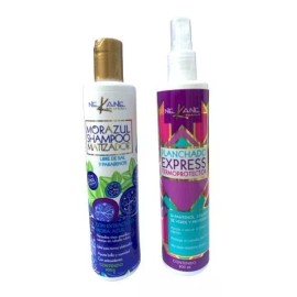 Nekane Kit Nekane Shampoo Matizador Mora Azul + Termoprotector