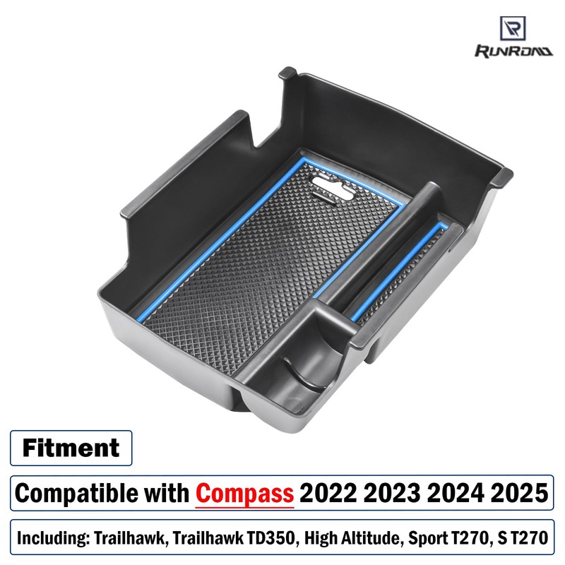 RUNROAD Center Console Organizer Tray Compatible with Jeep Compass 2022-2025